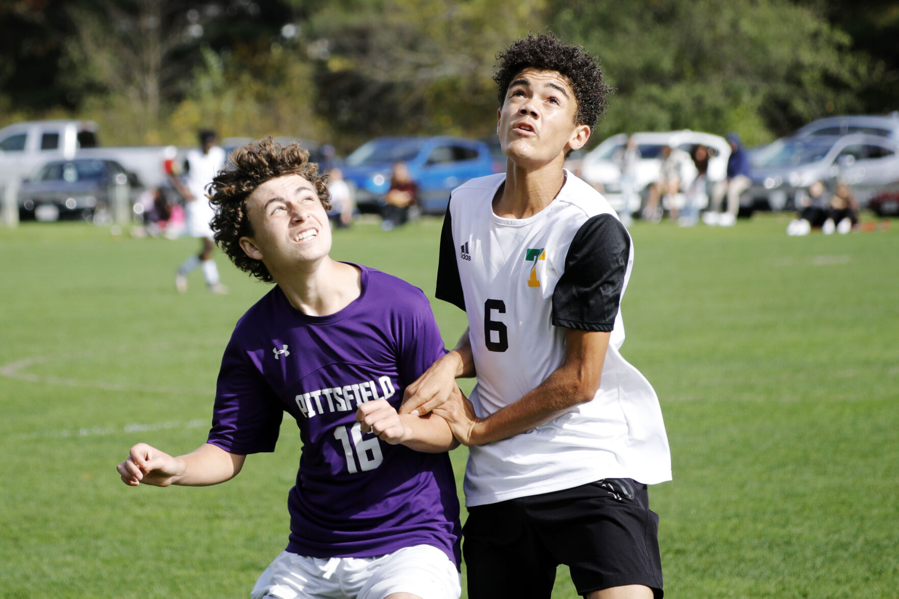 Cal Soldato and Travis Hoose playing soccer